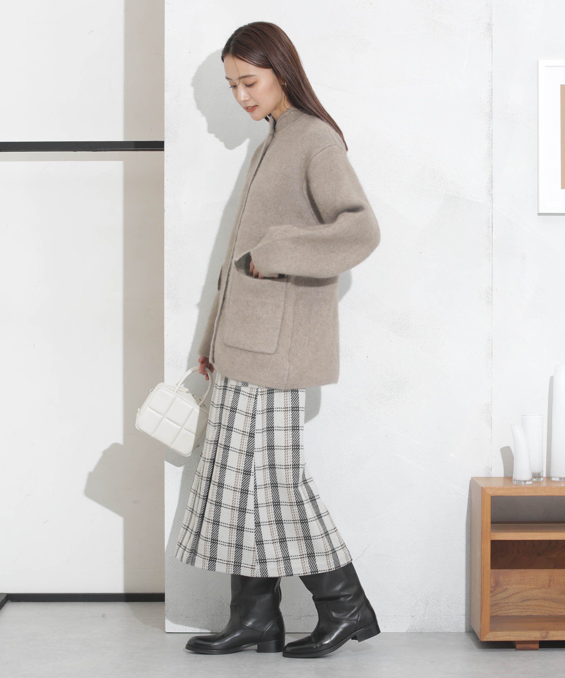 nano･universe「ポケットチェックスカート」|スカート|