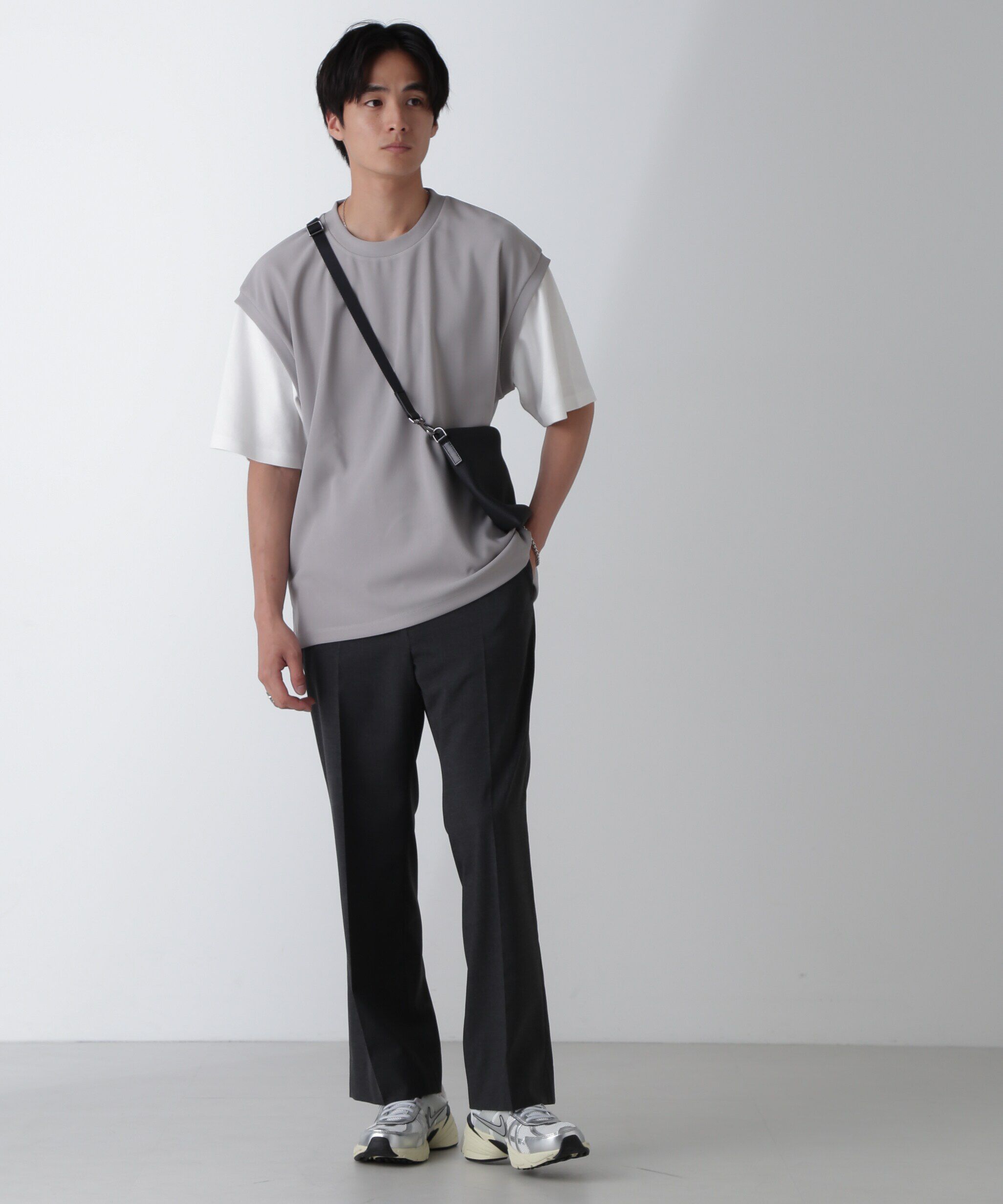 nano･universe「フェイクレイヤードリラックスTシャツ 半袖」|Tシャツ・カットソー|