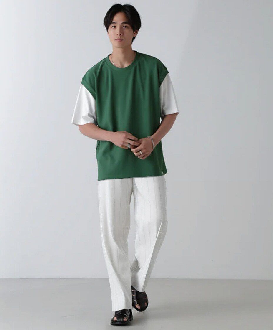 nano･universe「フェイクレイヤードリラックスTシャツ 半袖」|Tシャツ・カットソー|