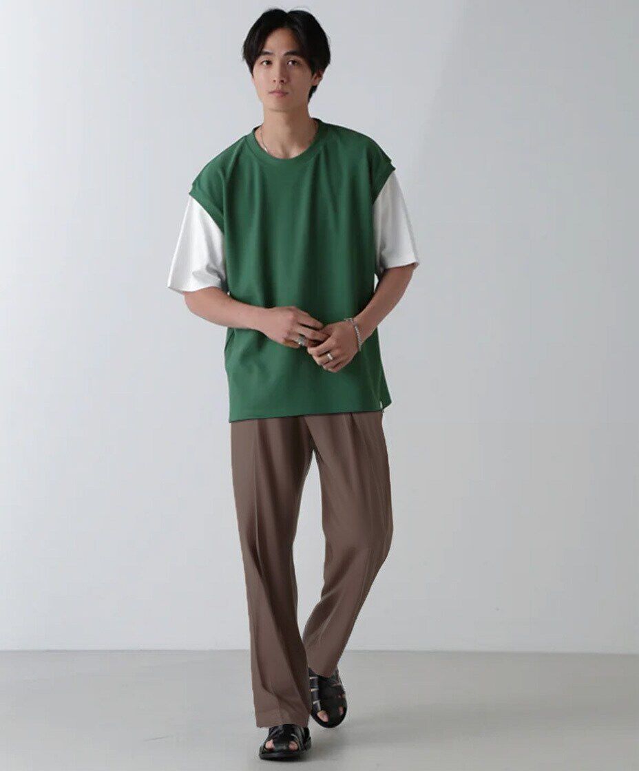 nano･universe「フェイクレイヤードリラックスTシャツ 半袖」|Tシャツ・カットソー|