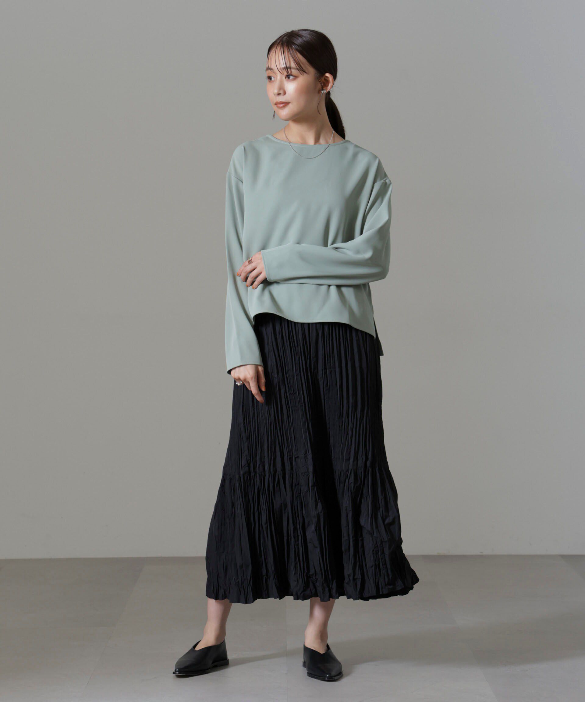 nano･universe「バックVネックプルオーバーブラウス(セットアップ可)」|シャツ・ブラウス|