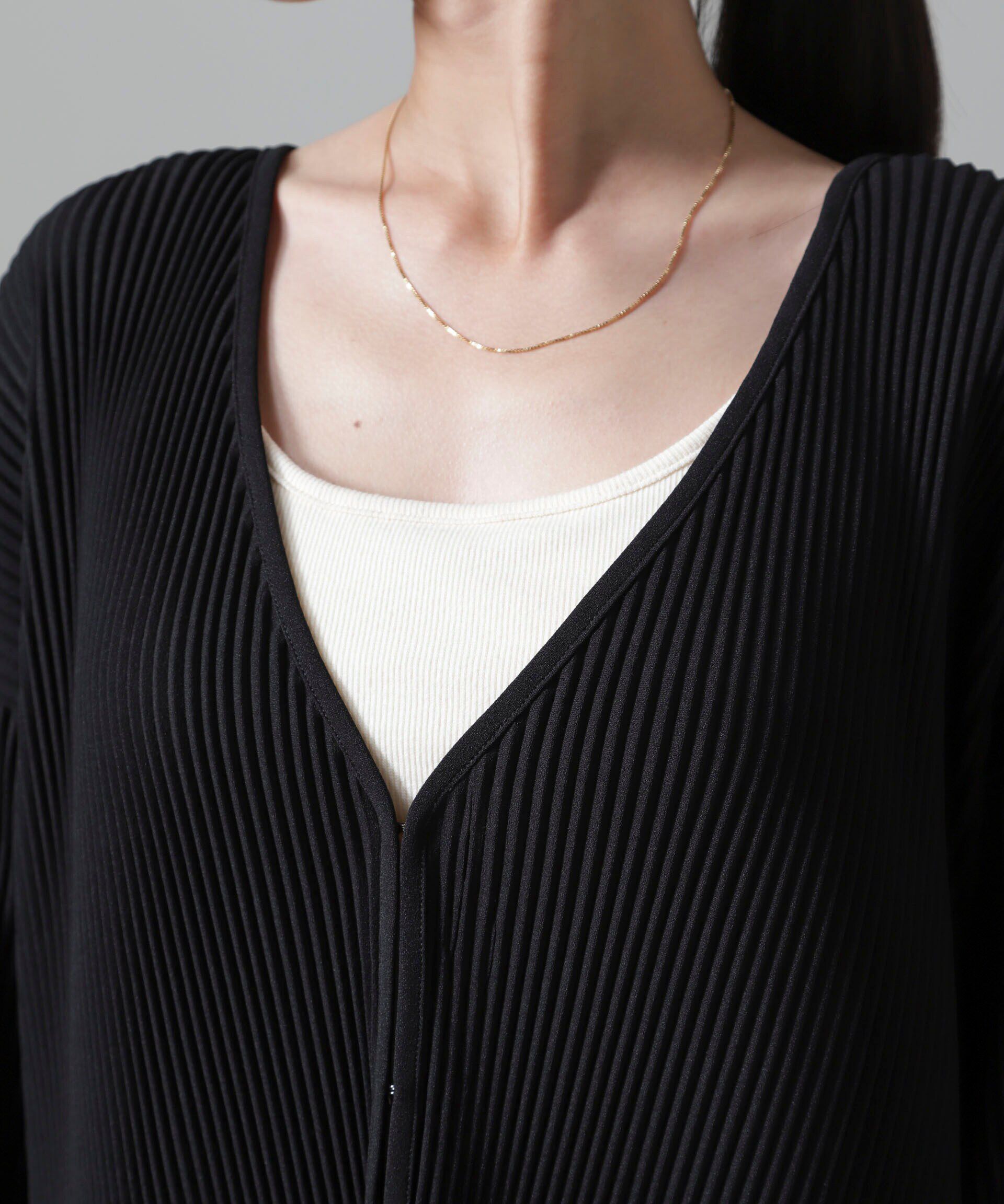 nano･universe「プリーツカット着流しカーディガン(セットアップ可)」|Tシャツ・カットソー|