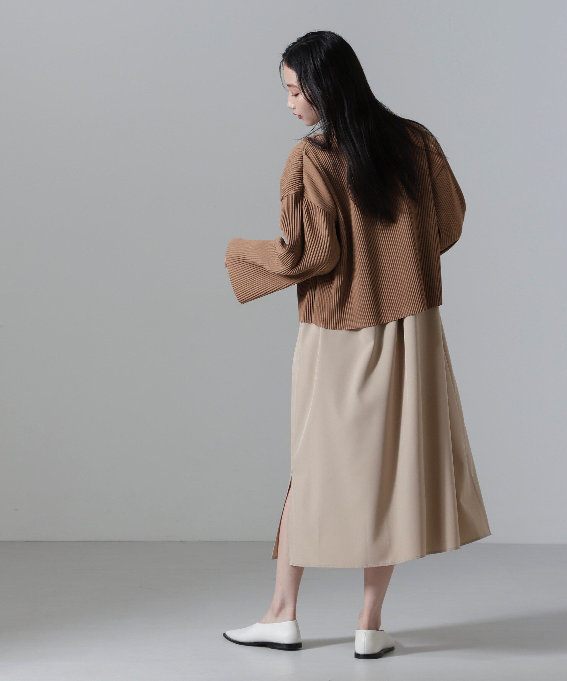 nano･universe「プリーツカット着流しカーディガン(セットアップ可)」|Tシャツ・カットソー|