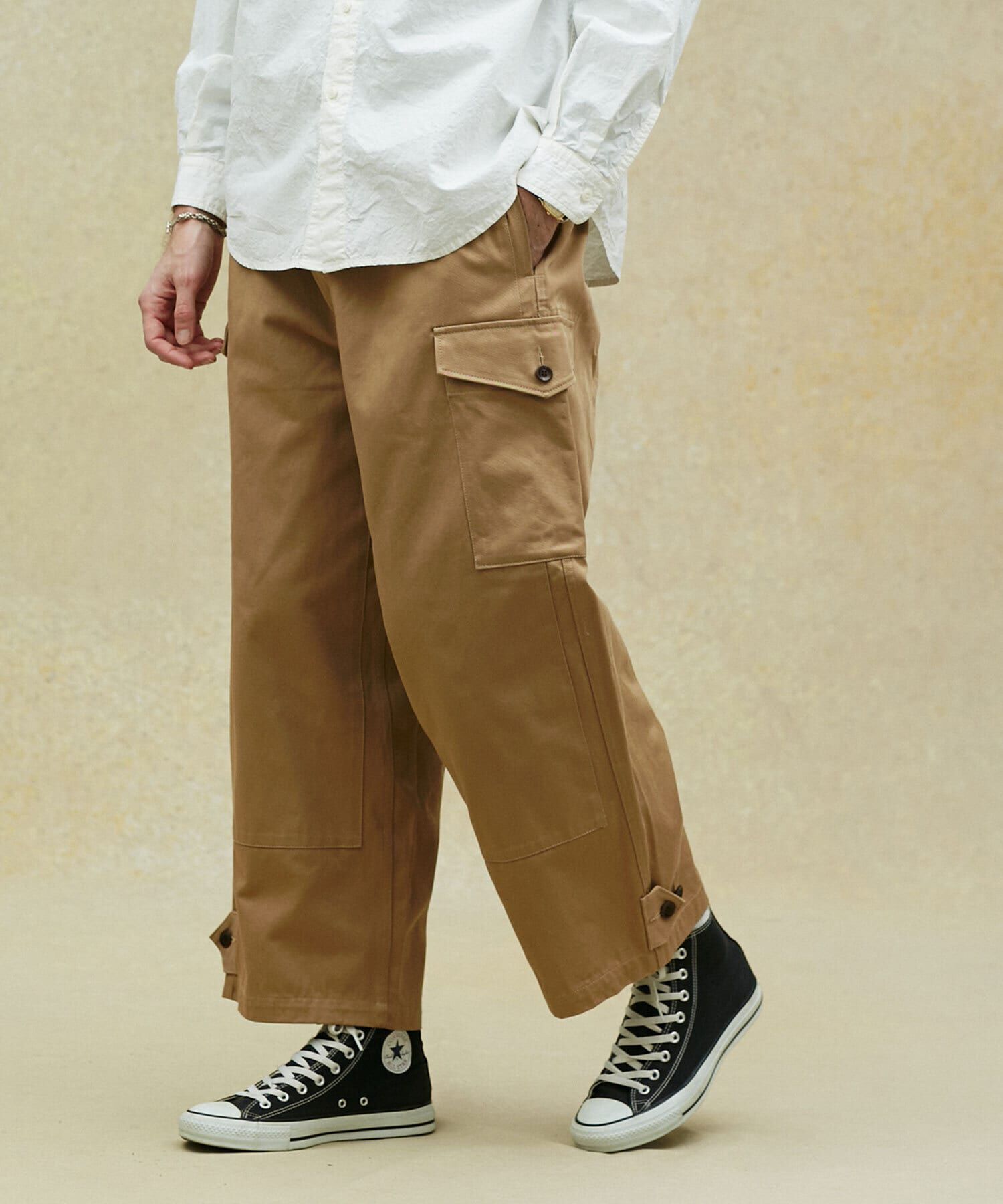 nano･universe「LB.02/ダブルニ―モーターサイクルパンツ」|チノ|