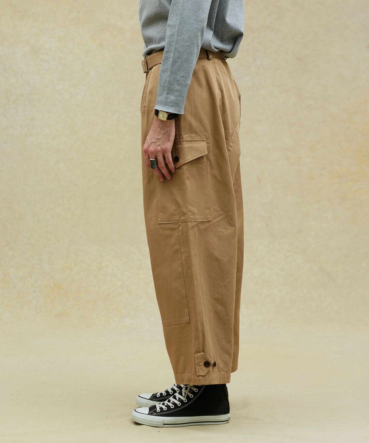 nano･universe「LB.02/ダブルニ―モーターサイクルパンツ」|チノ|