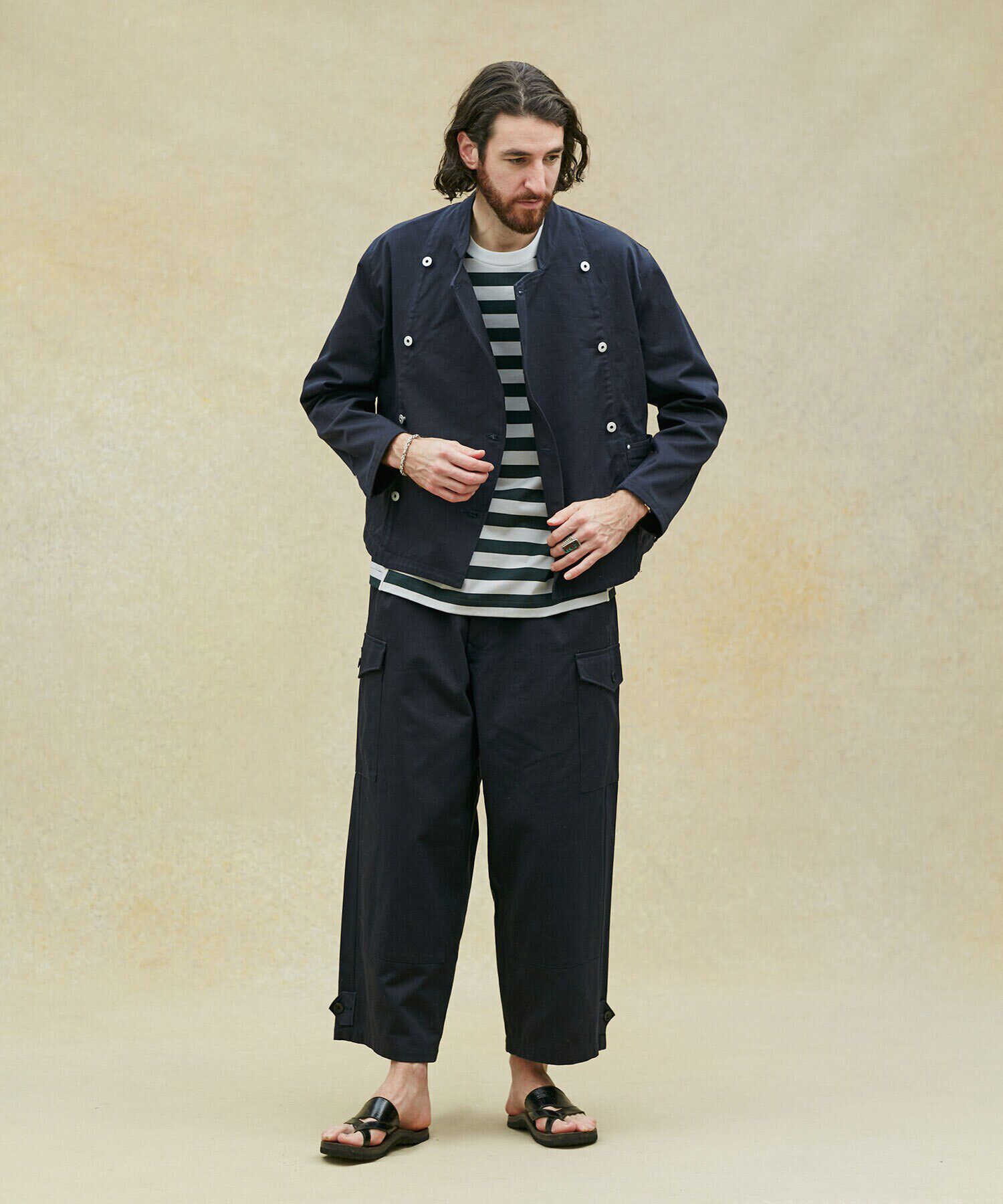 nano･universe「LB.02/ダブルニ―モーターサイクルパンツ」|チノ|