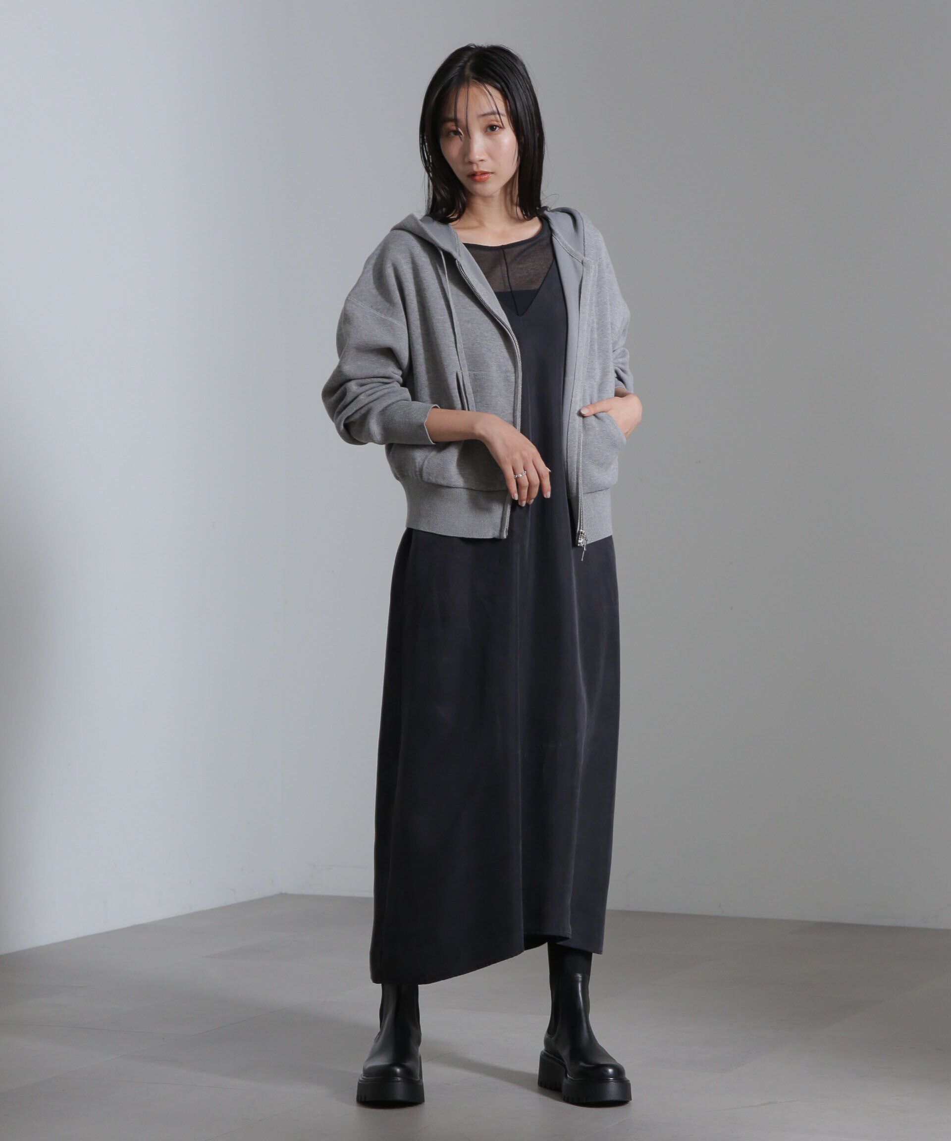 nano･universe「接結ニットパーカー」|ニット・セーター|