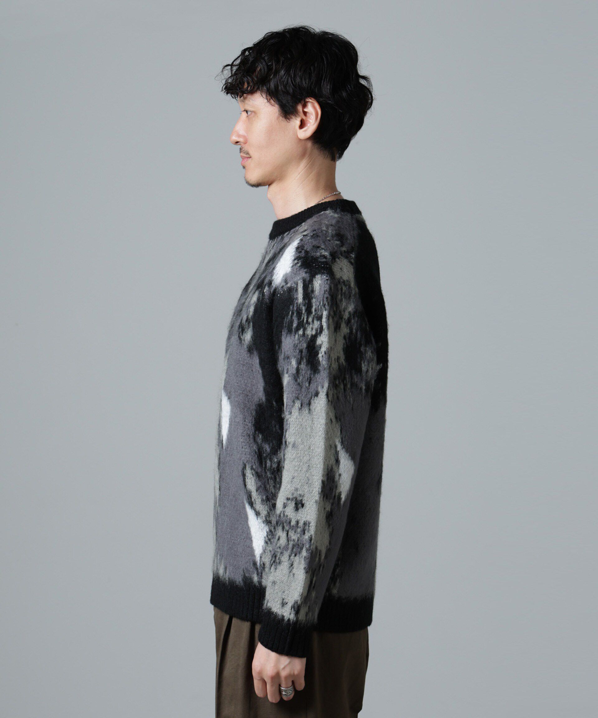 nano･universe「アート柄クルーネックニット」|ニット・セーター|