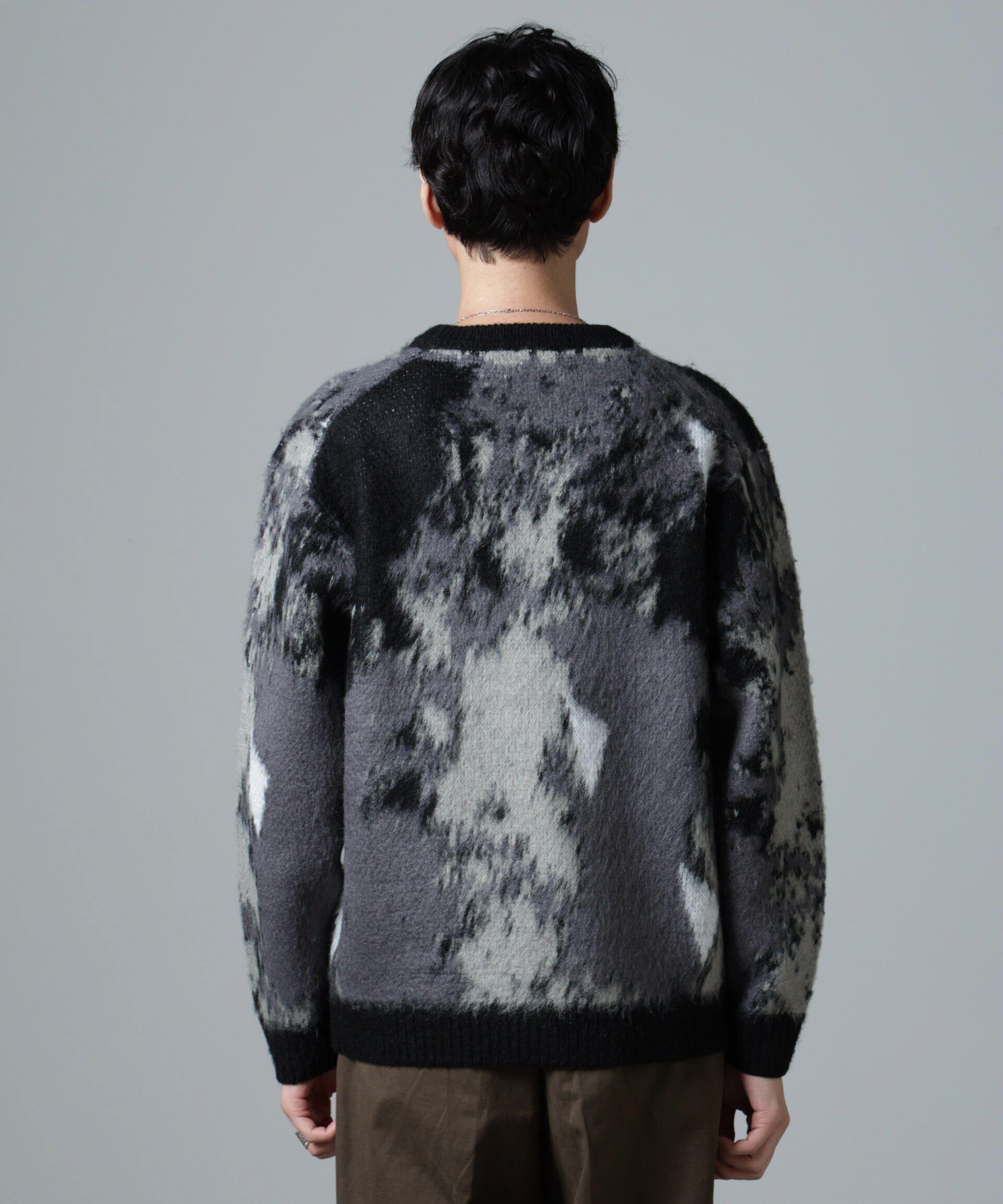 nano･universe「アート柄クルーネックニット」|ニット・セーター|