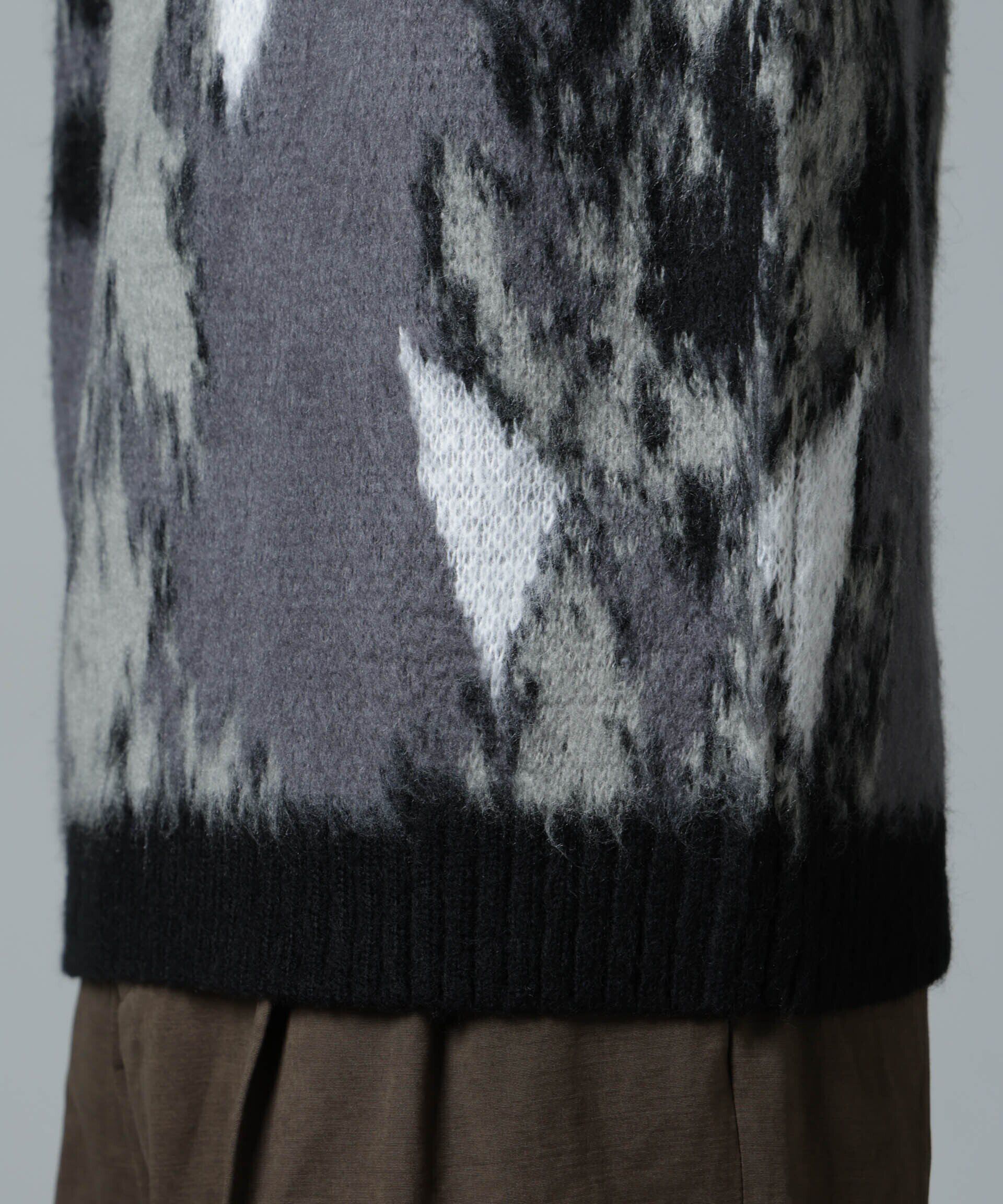 nano･universe「アート柄クルーネックニット」|ニット・セーター|