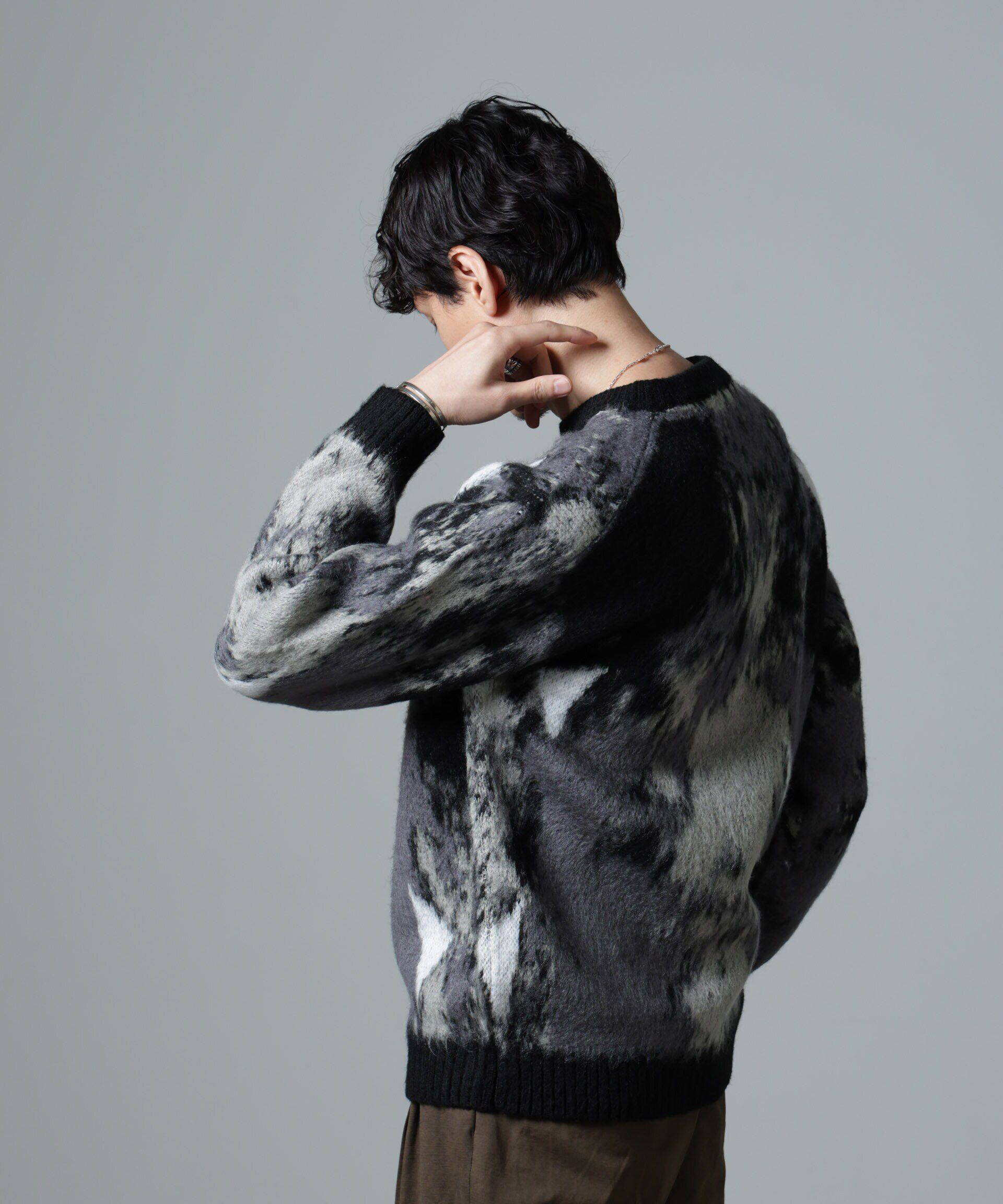 nano･universe「アート柄クルーネックニット」|ニット・セーター|