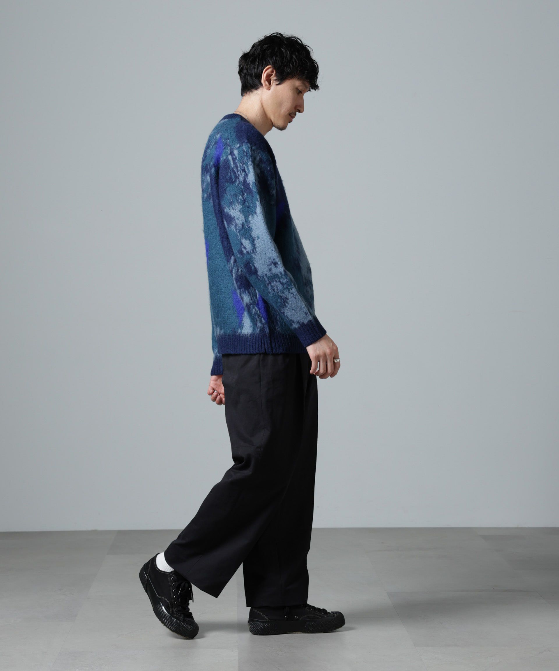 nano･universe「アート柄クルーネックニット」|ニット・セーター|