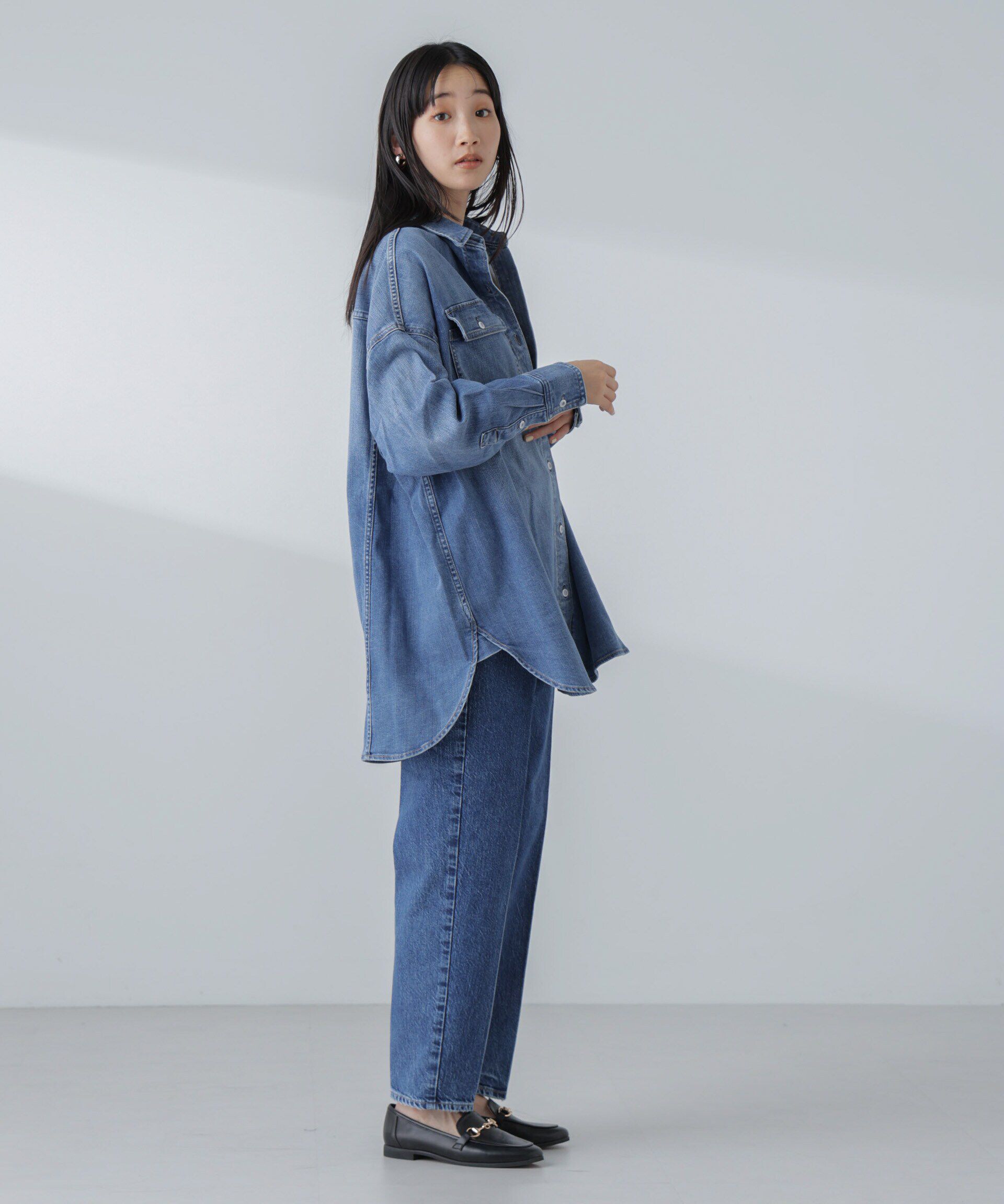 nano･universe「upper hights/THE MISS テーパードデニム」|チノ|