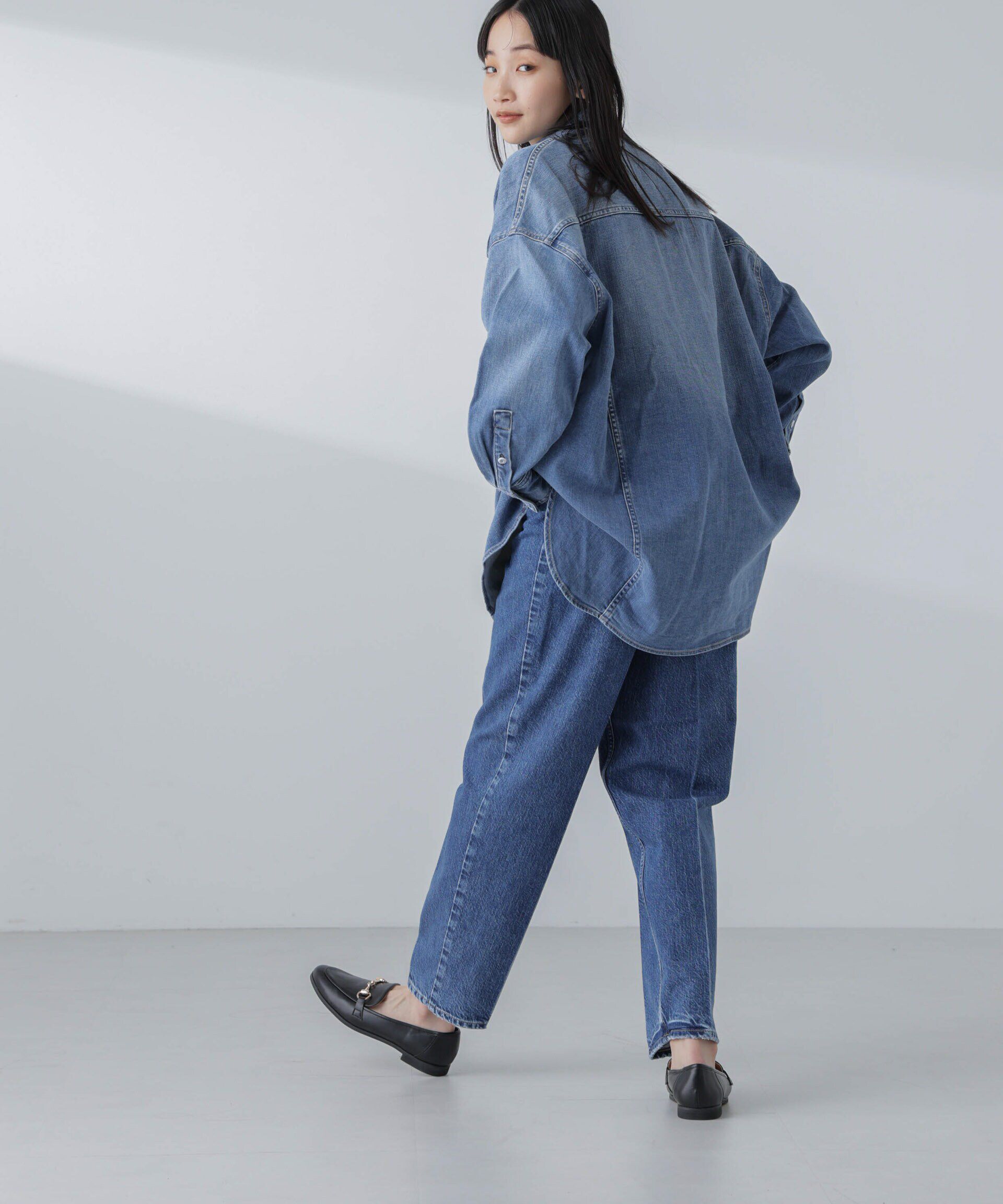 nano･universe「upper hights/THE MISS テーパードデニム」|チノ|