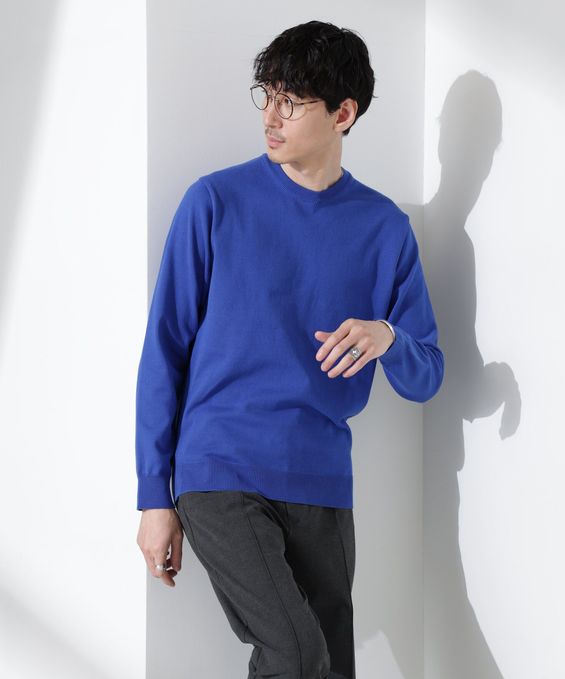 nano･universe「プレーティングスタンダードニット」|ニット・セーター|