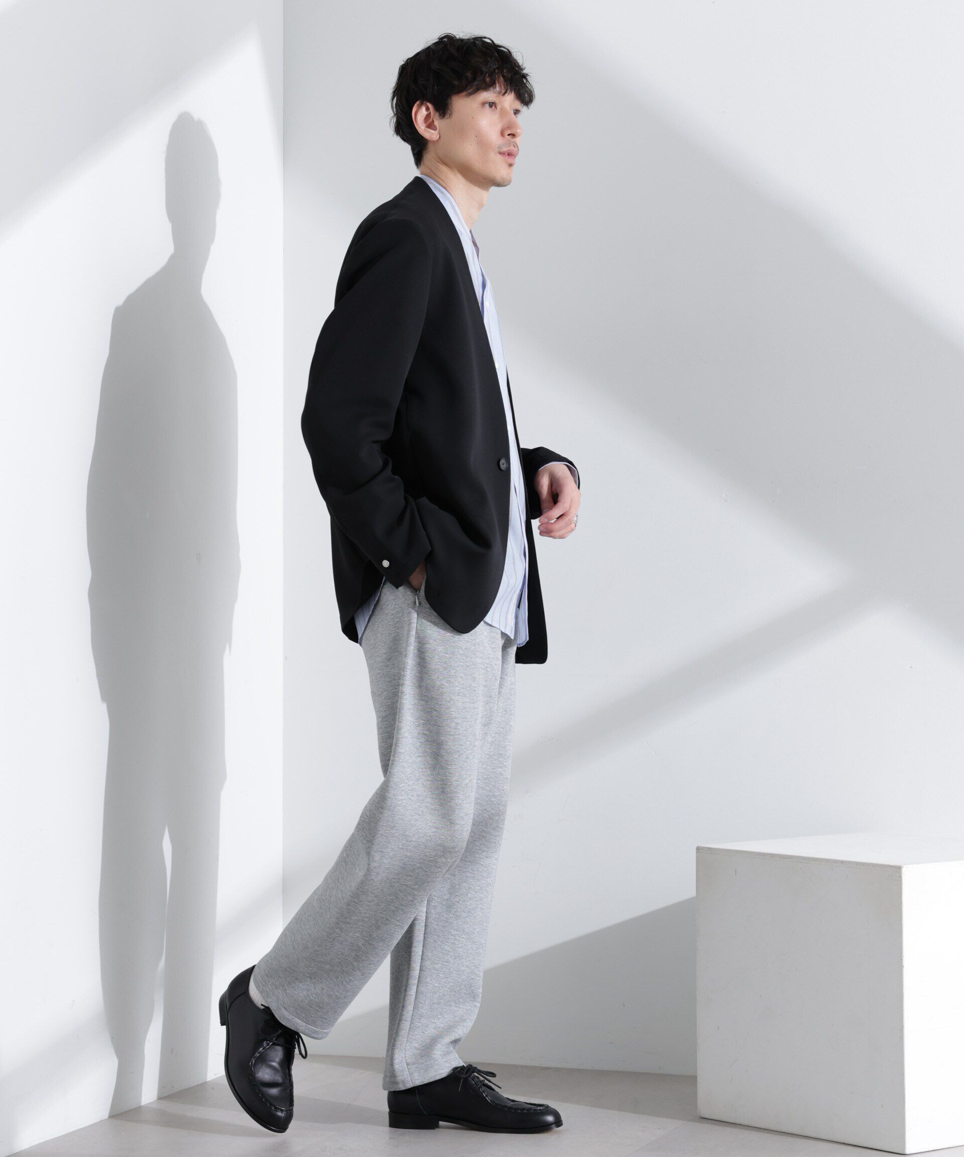 nano･universe「Epoche ノーカラージャケット」|テーラードジャケット|