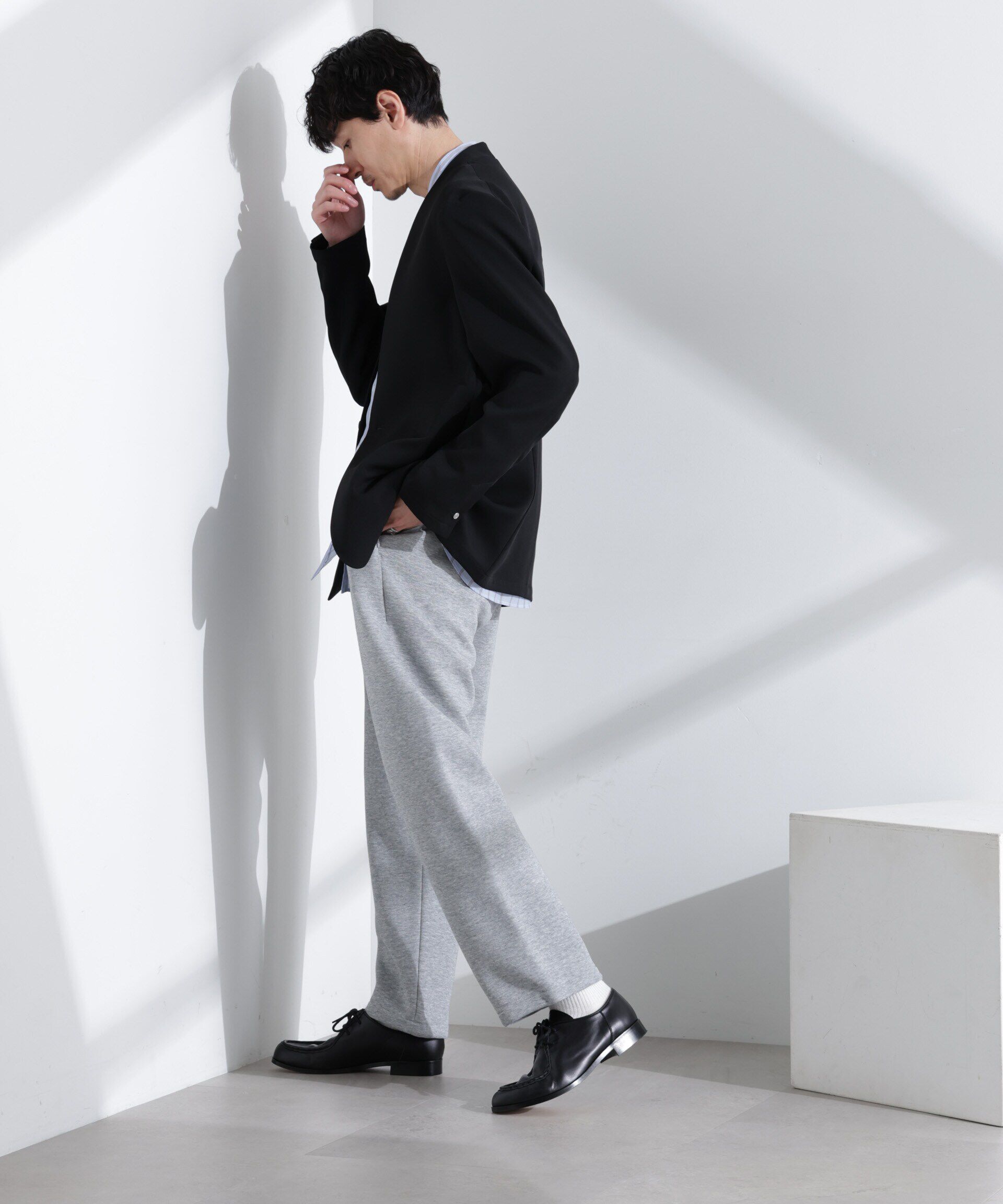 nano･universe「Epoche ノーカラージャケット」|テーラードジャケット|