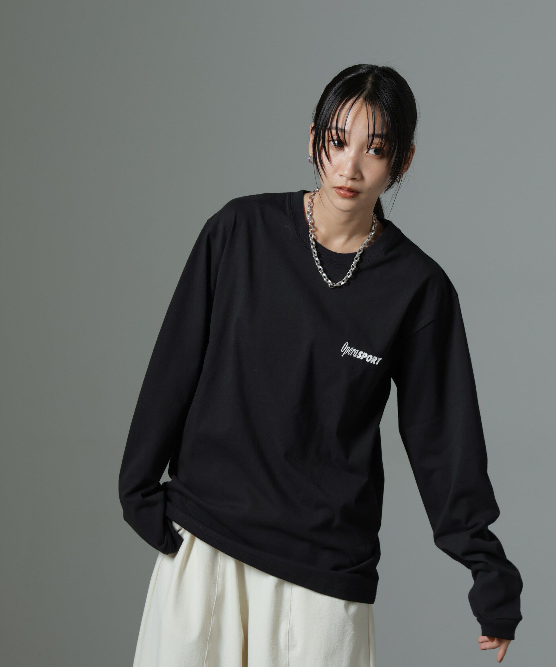 nano･universe「OperaSPORT/CLAUDETTE UNISEX T-SHIRT」|Tシャツ・カットソー|ブラック