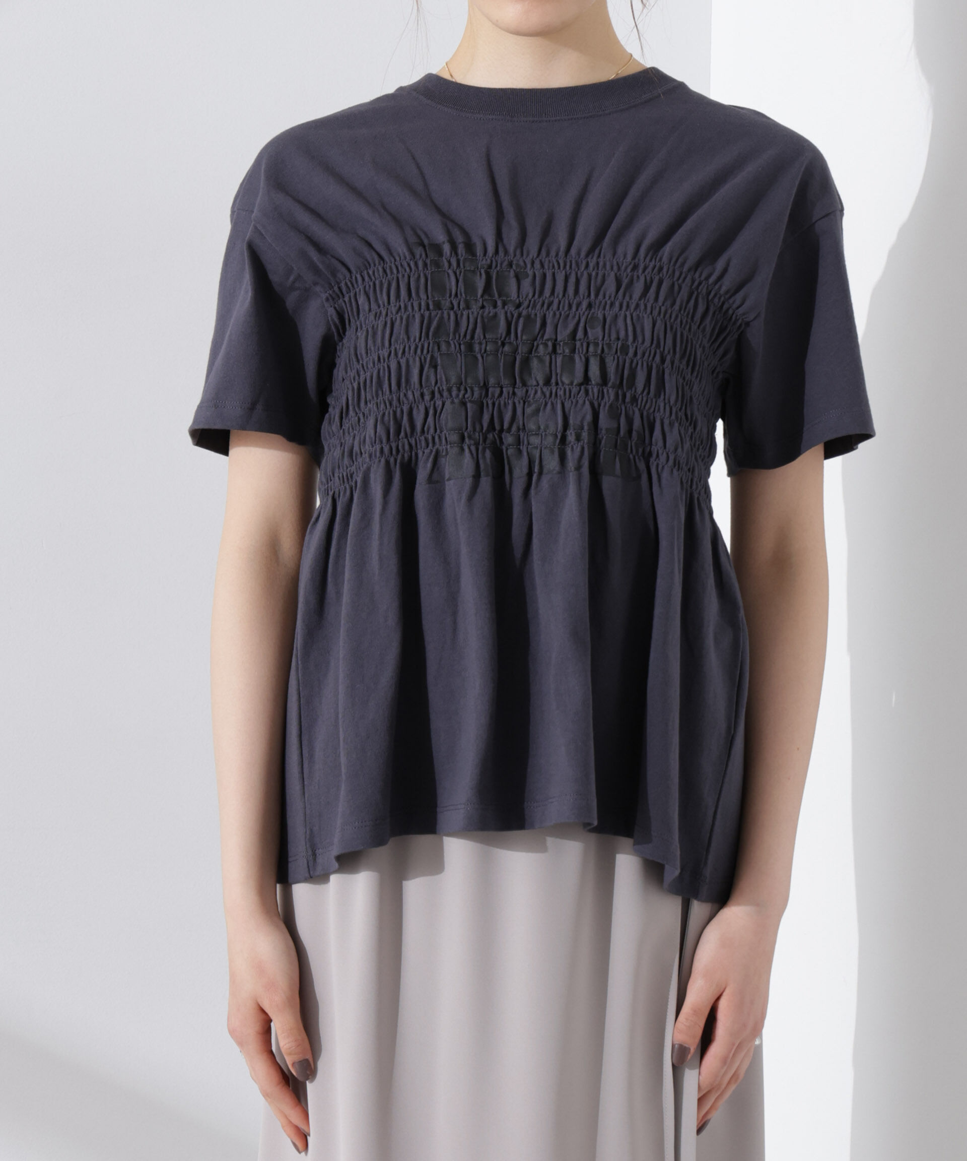 nano･universe「RUSSELL ATHLETIC/別注 Jersey Shirring T」|Tシャツ・カットソー|