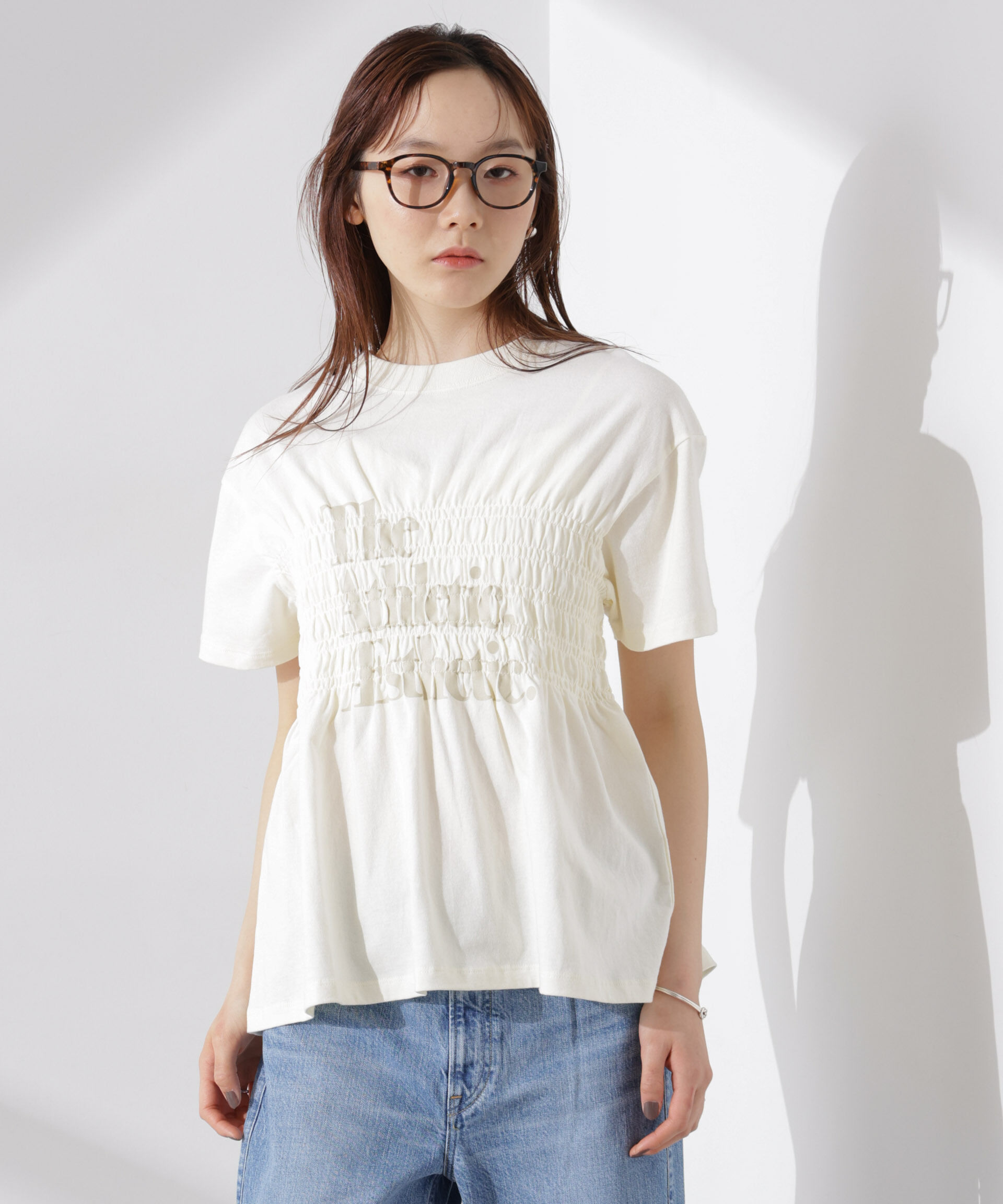 nano･universe「RUSSELL ATHLETIC/別注 Jersey Shirring T」|Tシャツ・カットソー|