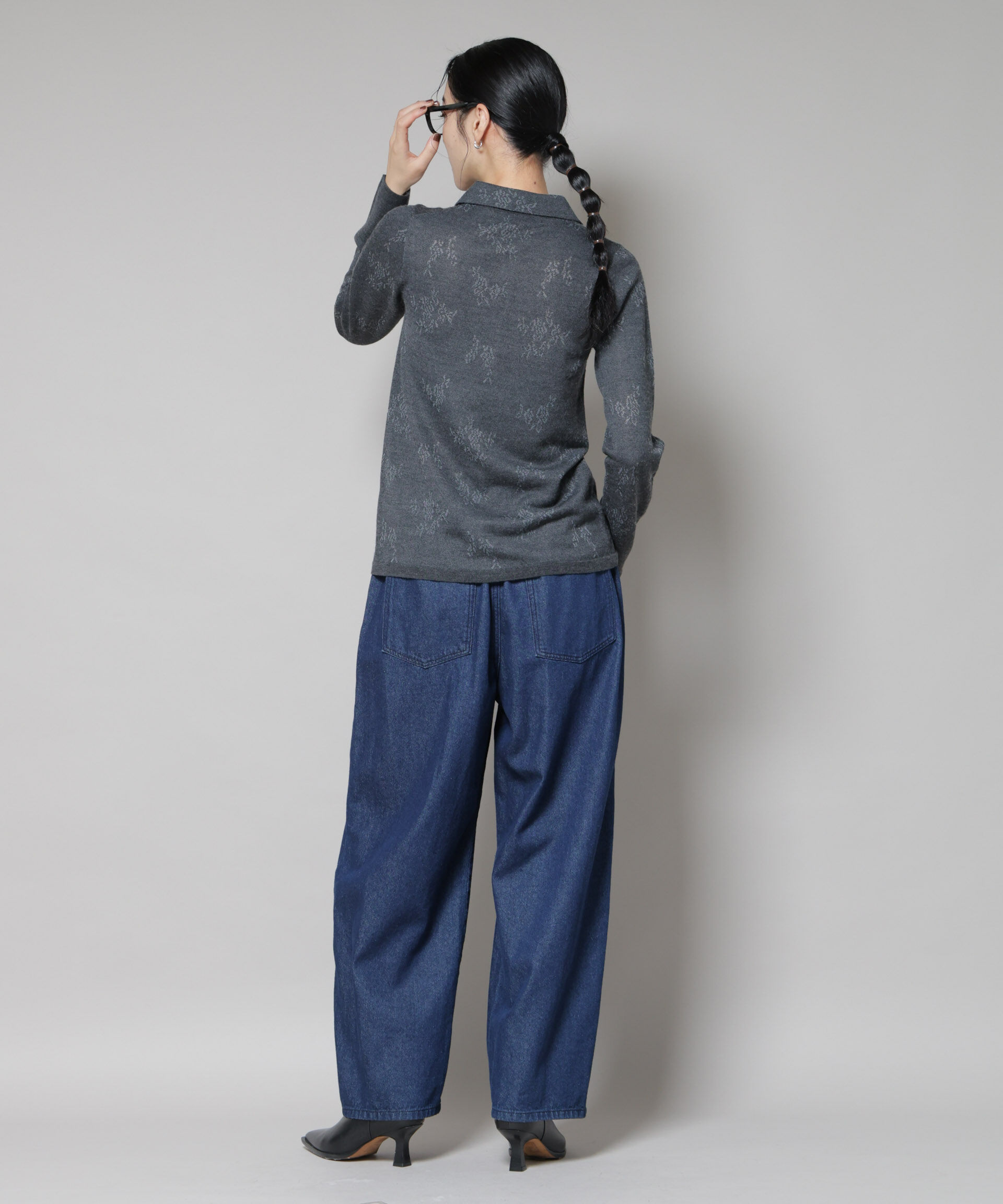 nano･universe「ドロストデニムパンツ(セットアップ可)」|チノ|