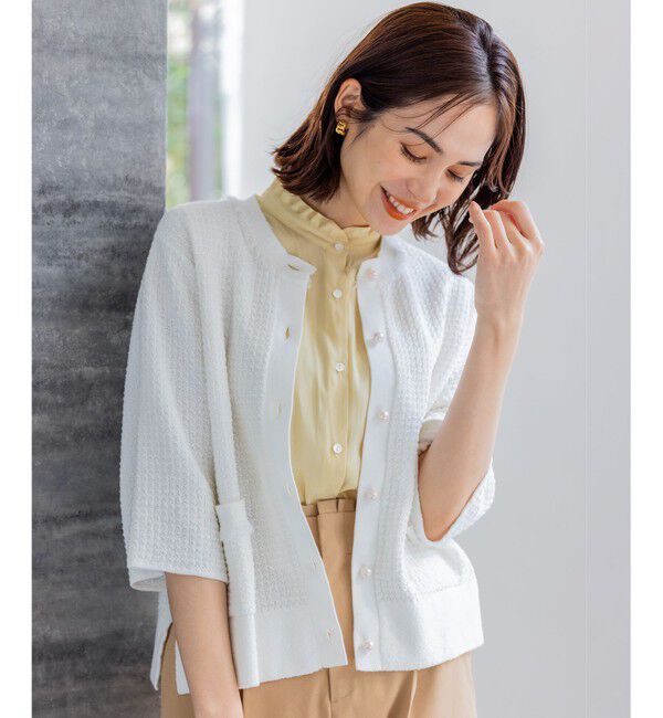 組曲「【WEB限定】ツィードニット 半袖ジャケット」|ニット・セーター|