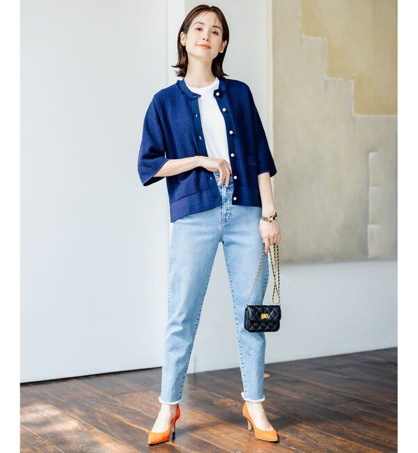 組曲「【WEB限定】ツィードニット 半袖ジャケット」|ニット・セーター|