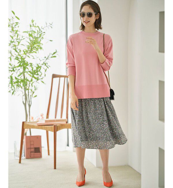 組曲「フラワーレイヤープリント ギャザースカート」|スカート|