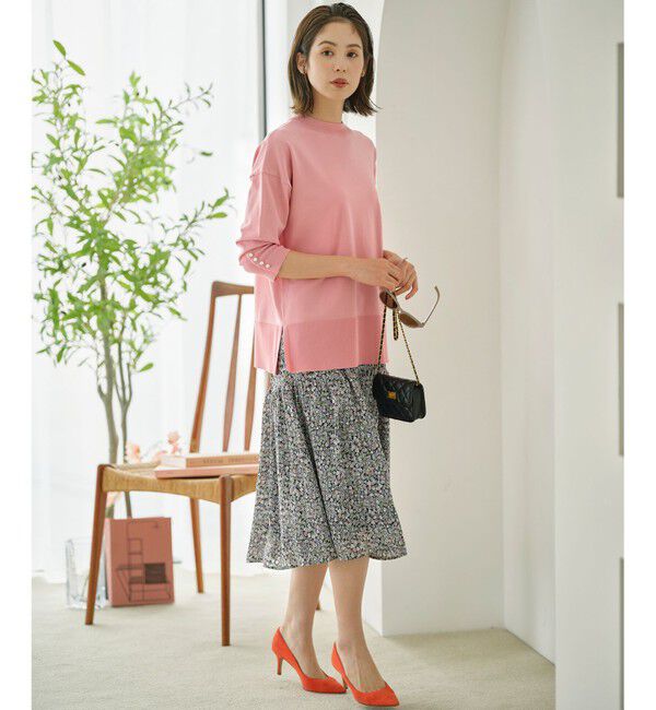 組曲「フラワーレイヤープリント ギャザースカート」|スカート|