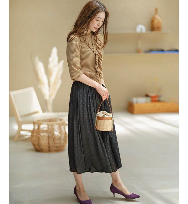 組曲「シアーニット フリルカーディガン」|カーディガン|