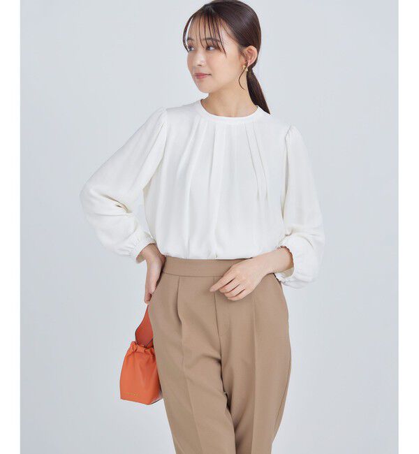 組曲「【WEB限定】ジョーゼットシフォン タックブラウス」|シャツ・ブラウス|