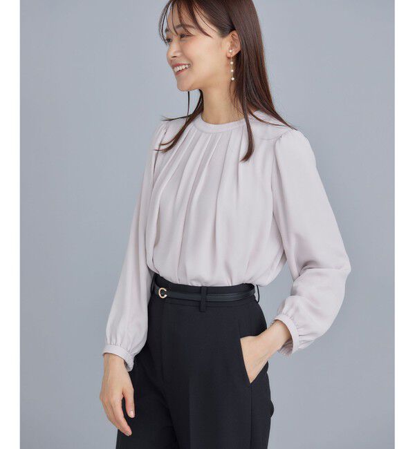 組曲「【WEB限定】ジョーゼットシフォン タックブラウス」|シャツ・ブラウス|