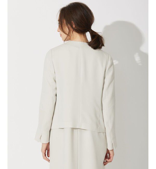 自由区「【セットアップ可】ダブルクロス ノーカラージャケット」|ノーカラージャケット|