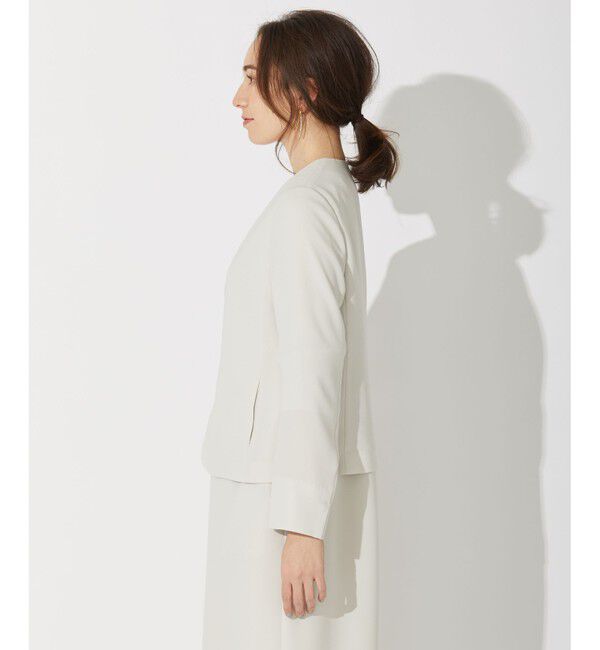 自由区「【セットアップ可】ダブルクロス ノーカラージャケット」|ノーカラージャケット|