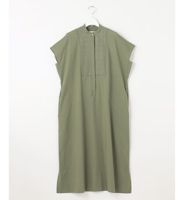 自由区「【洗える・XSサイズあり】ジオメトリックエンブロイダリーシャツ ワンピース」|ワンピース|