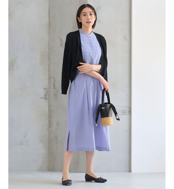 自由区「【洗える・XSサイズあり】ジオメトリックエンブロイダリーシャツ ワンピース」|ワンピース|