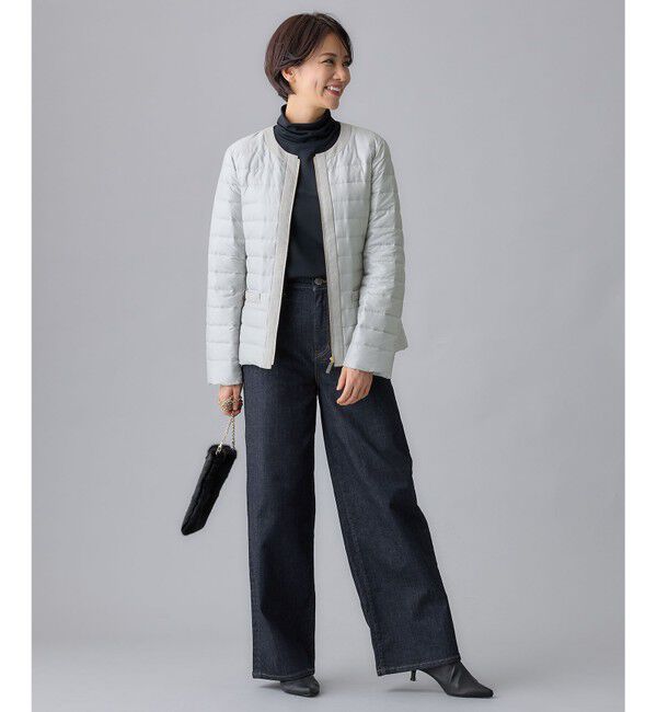 自由区「【洗える】ビンテージパールタートルネック カットソー」|Tシャツ・カットソー|