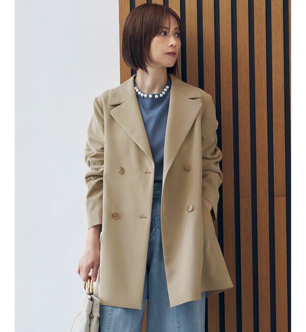 自由区「【洗える】エアフロートレンチ コート」|トレンチコート|ベージュ