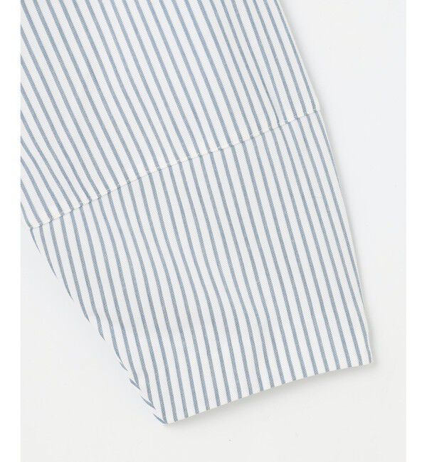 自由区「【接触冷感・UVカット・洗える】ストライプコットンハイゲージフォルムスリーブ カットソー」|Tシャツ・カットソー|