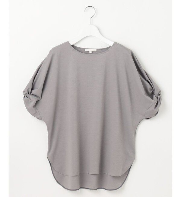 自由区「【接触冷感・UVカット・吸水速乾・抗菌防臭・洗える】ハイツイストポンチスリーブディティール カットソー」|Tシャツ・カットソー|