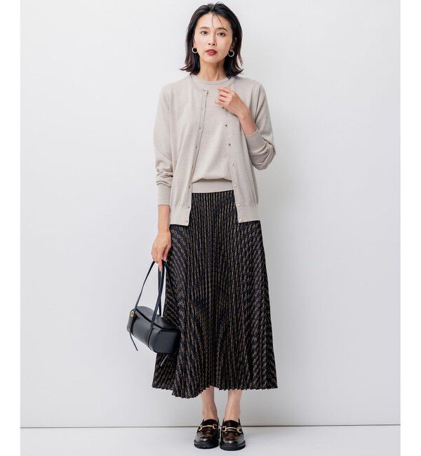 23区「【洗える/アンサンブル対応】サステナブルウール 半袖 ニット」|カーディガン|