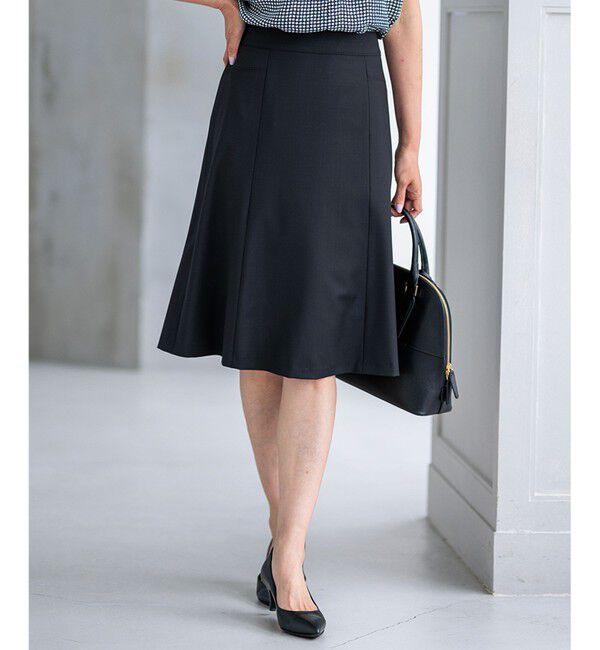 23区「【セットアップ対応/新色追加】ラフィーネウール フレアスカート」|スカート|ブラック系