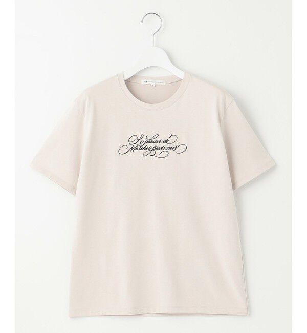 23区「【井波麻里衣さんコラボ】カリグラフィー 刺繍 Tシャツ」|Tシャツ・カットソー|