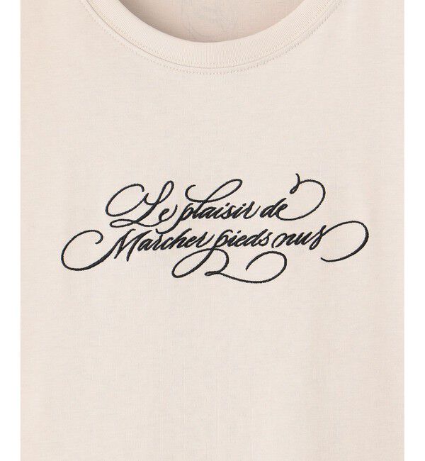 23区「【井波麻里衣さんコラボ】カリグラフィー 刺繍 Tシャツ」|Tシャツ・カットソー|