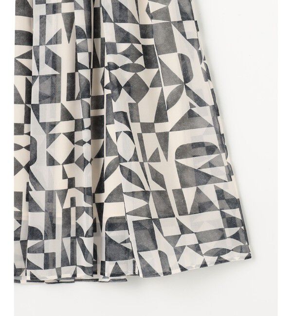 23区「【洗える】Ratti ウォールプリント フレアスカート」|スカート|