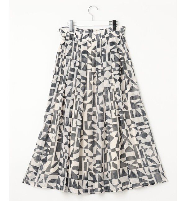 23区「【洗える】Ratti ウォールプリント フレアスカート」|スカート|