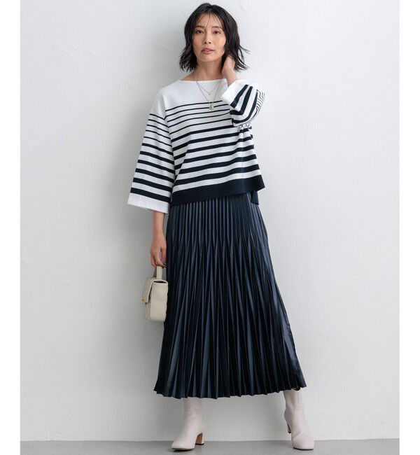 23区「【洗える】Armor-lux ベルスリーブボーダー カットソー」|Tシャツ・カットソー|