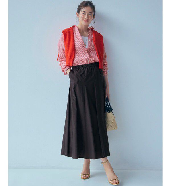 23区「【撥水加工/洗える】ナイロンコットンタフタ フレア スカート」|スカート|