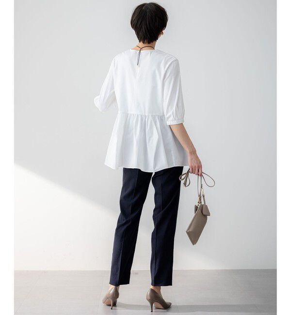 23区「【GLOW8月号掲載/洗える】ランダムフリルジャージー ペプラム カットソー」|Tシャツ・カットソー|