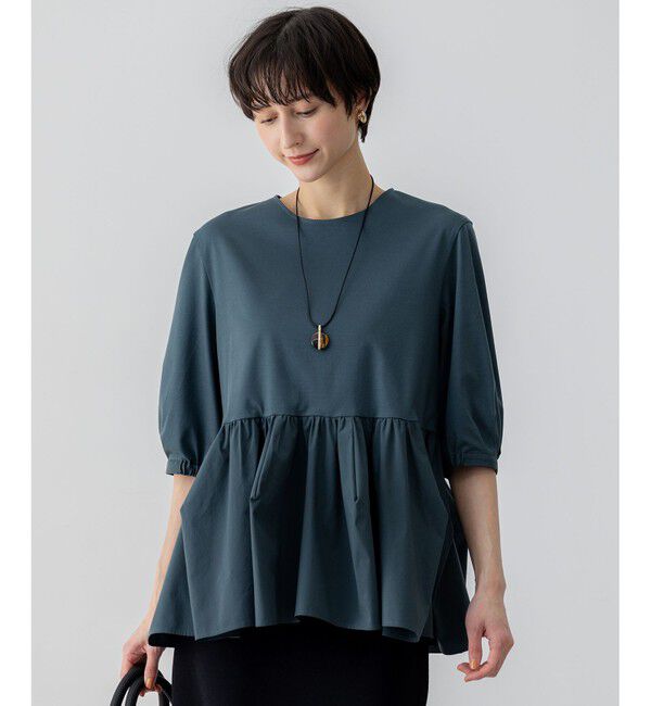 23区「【GLOW8月号掲載/洗える】ランダムフリルジャージー ペプラム カットソー」|Tシャツ・カットソー|ﾀﾞｰｸｸﾞ